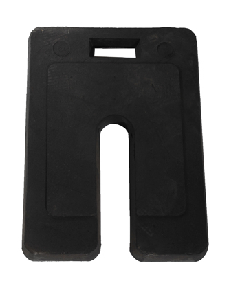 U-Shaped weight for sign post 30lbs recycled rubber