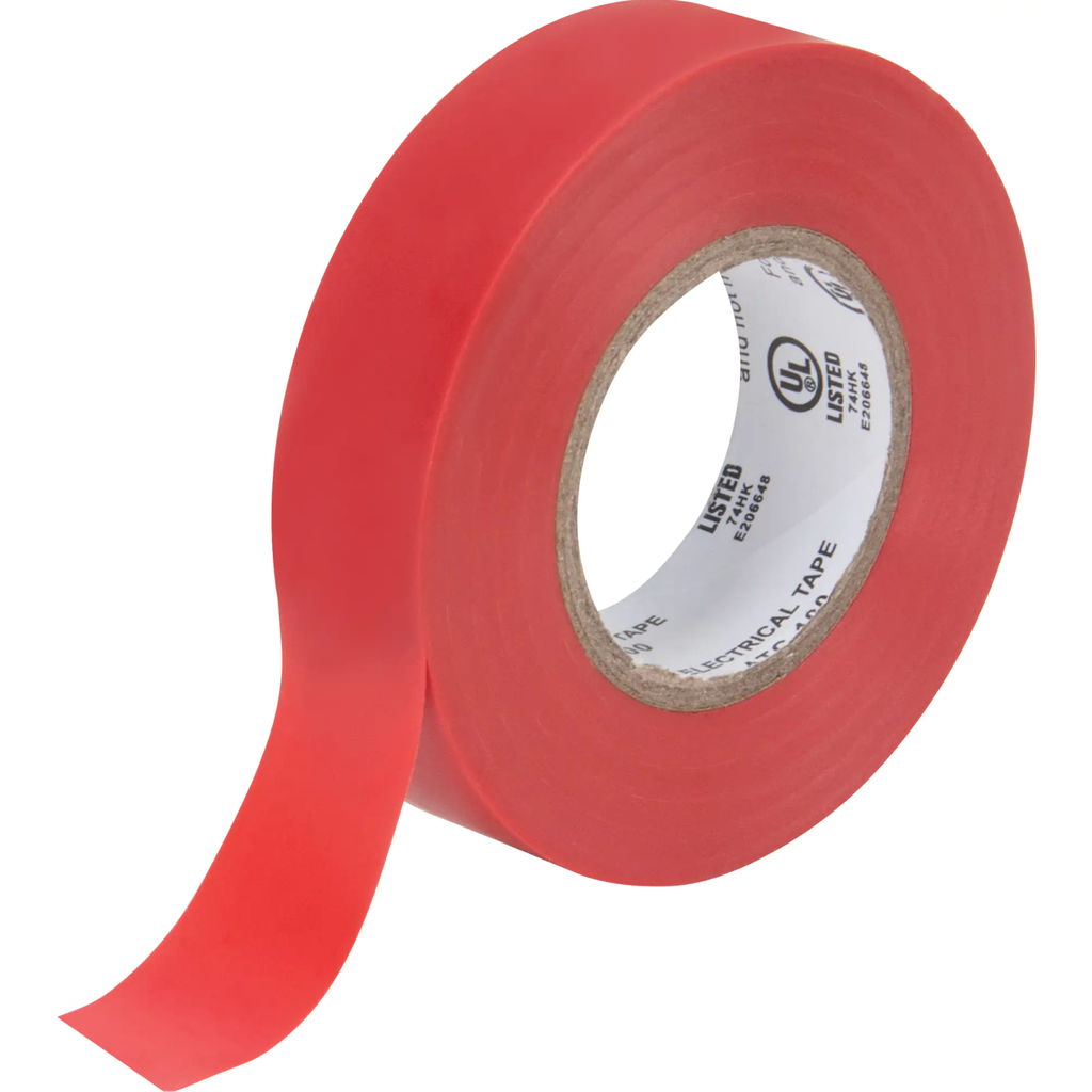 Ruban isolant électrique 7mils 19mm x 18m / 3/4" x 60' rouge