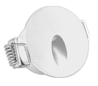 Recessed LED step light round 1-7/8" 2W 180lm 3000K 12V white