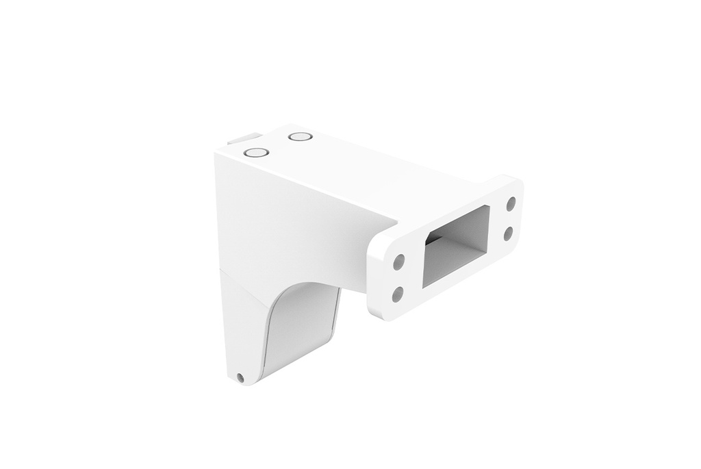 Support droit pour poteau rond/carré pour luminaire FL05 blanc