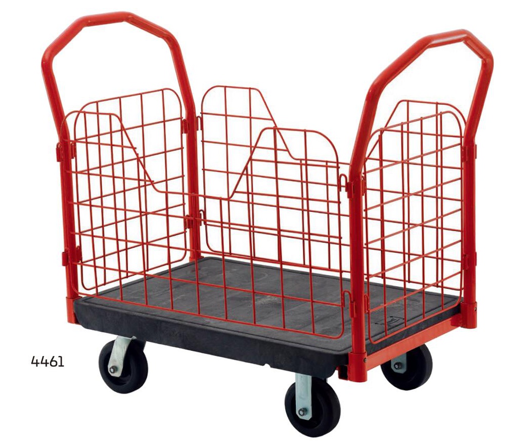 Side-panel platform truck 30" x 60" 8" TPR casters