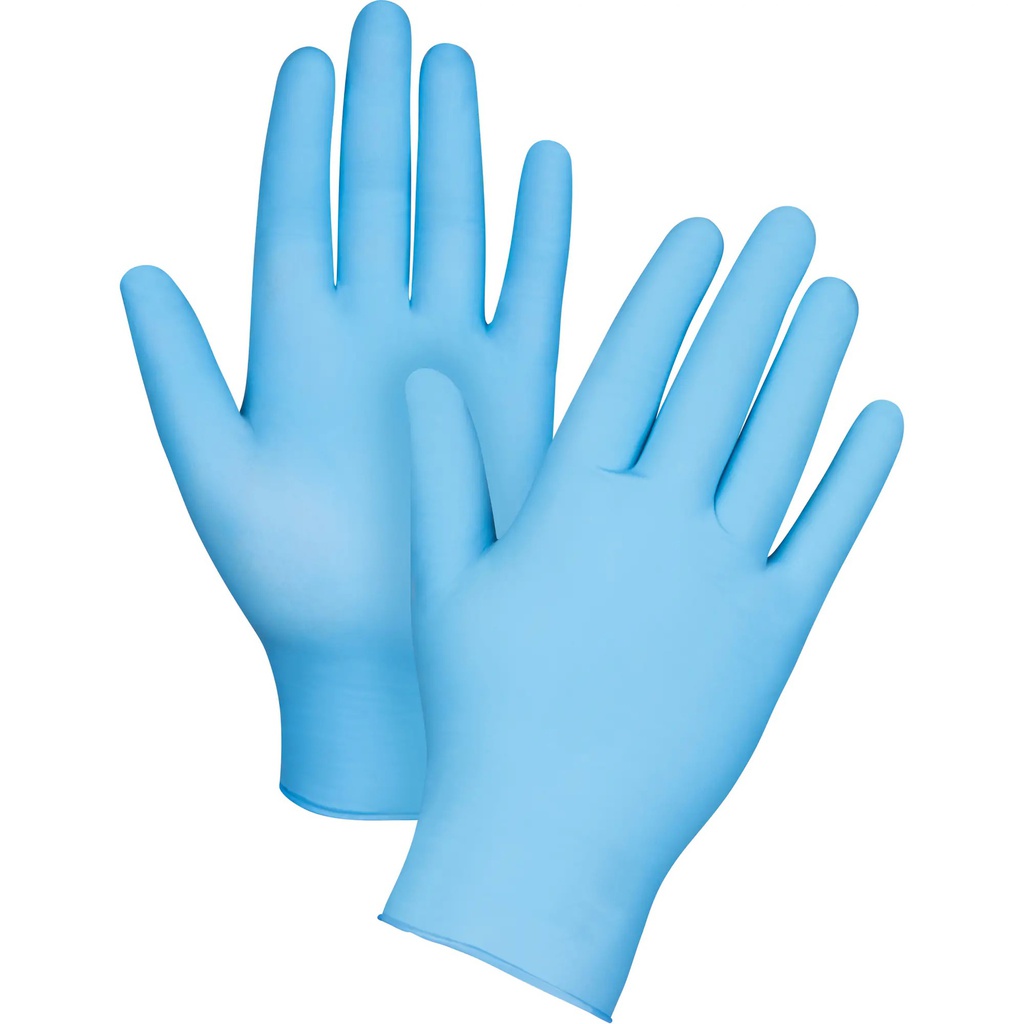 Disposable gloves blue nitrile 3.5mil non-powdered medical grade medium 100/Box