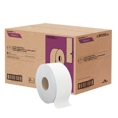 Pro Select Papier Hygiénique jumbo 2 épaisseurs 900' 8/Cs