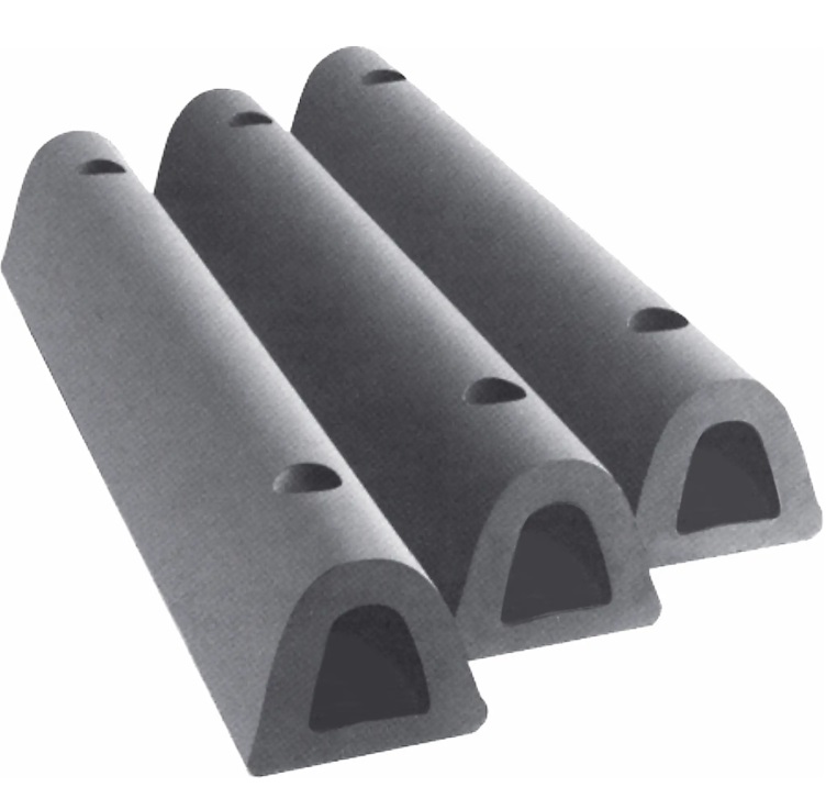 Extruded rubber dock bumper 4-1/2" x 12" x 3-3/4"