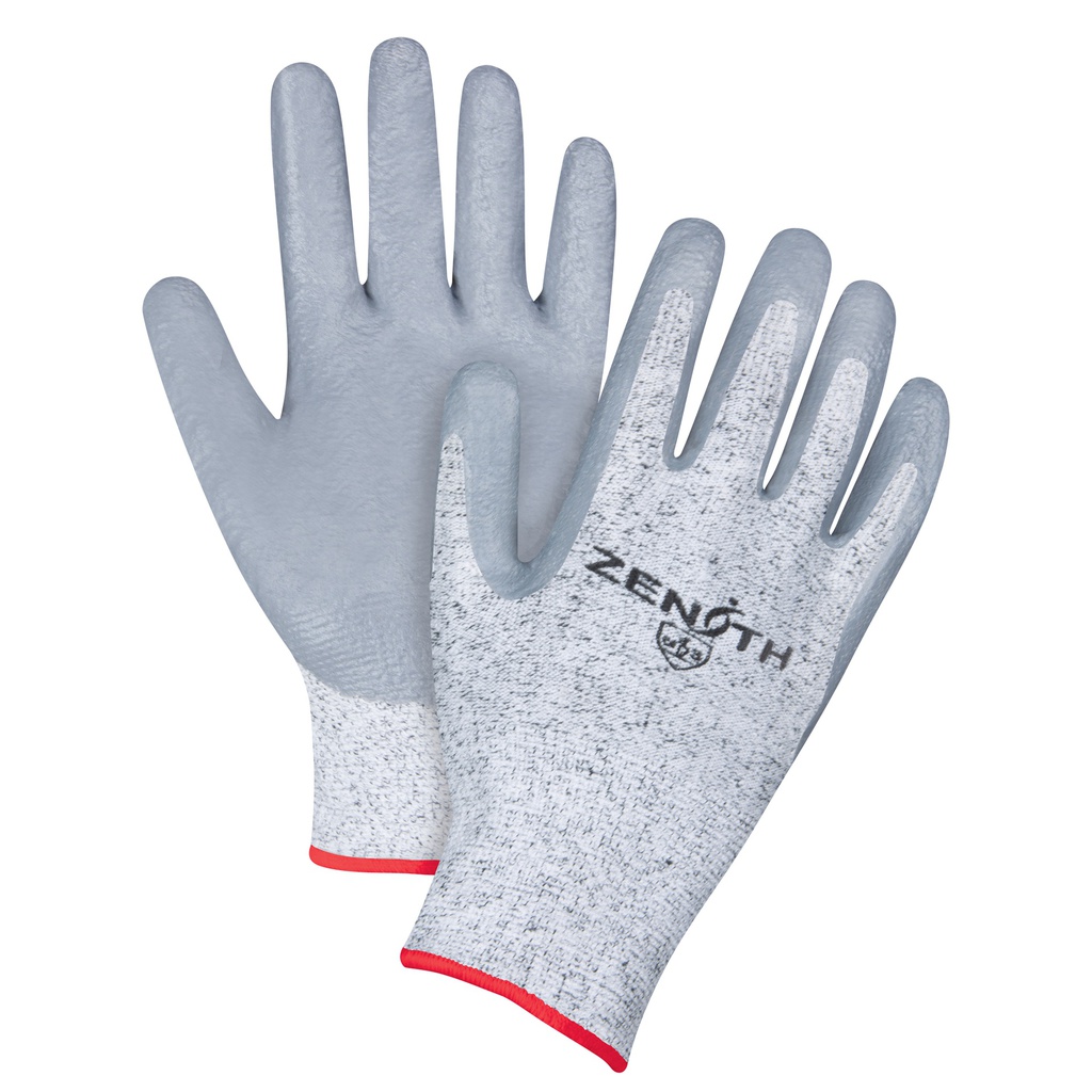 Gants résistants aux coupures en tricot de PEHP calibre 13 paume enduite de nitrile ANSI Niveau 2 / EN388 Niveau 3 /Pr