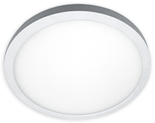 Plafonnier DEL en surface rond mince 11" 12W 850lm 3000/4000K 120V graduable finition blanche