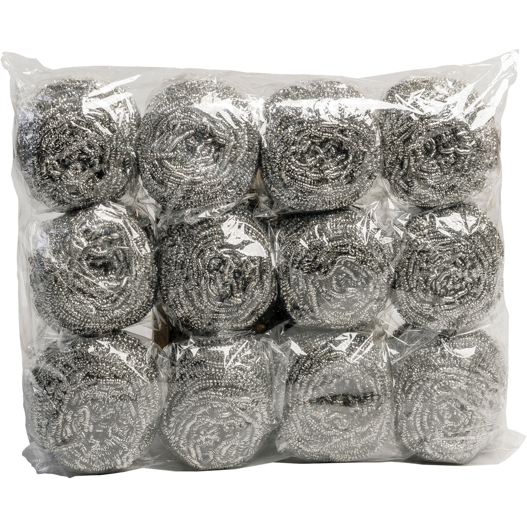 50g Stainless Steel Scourer Puff 12/Pk