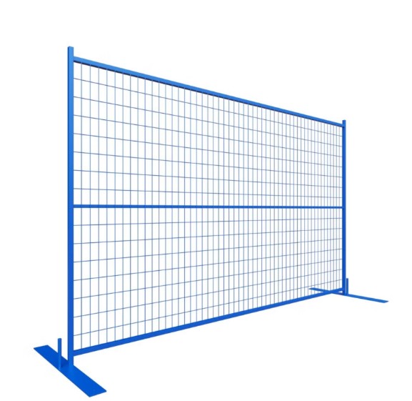 Steel wire mesh temporary fence 6' x 9-1/2' blue