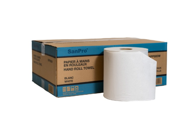 Papier à mains blanc en rouleau de 800' 6/Cs