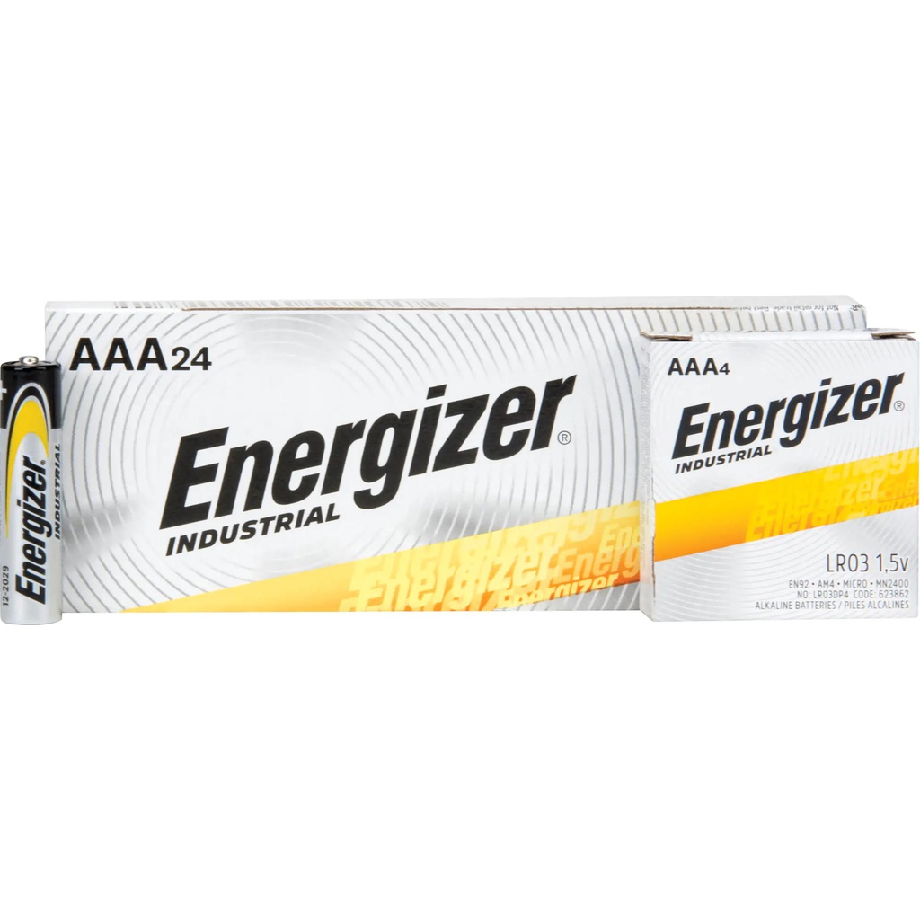 Alkaline batteries AAA 1.5V Energizer Industrial 24/Box