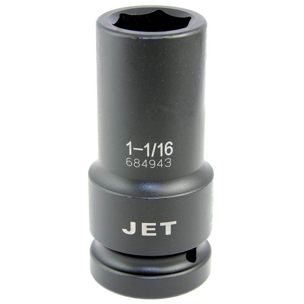 1" Drive 1-1/8" deep impact socket 6 pans extra thin wall