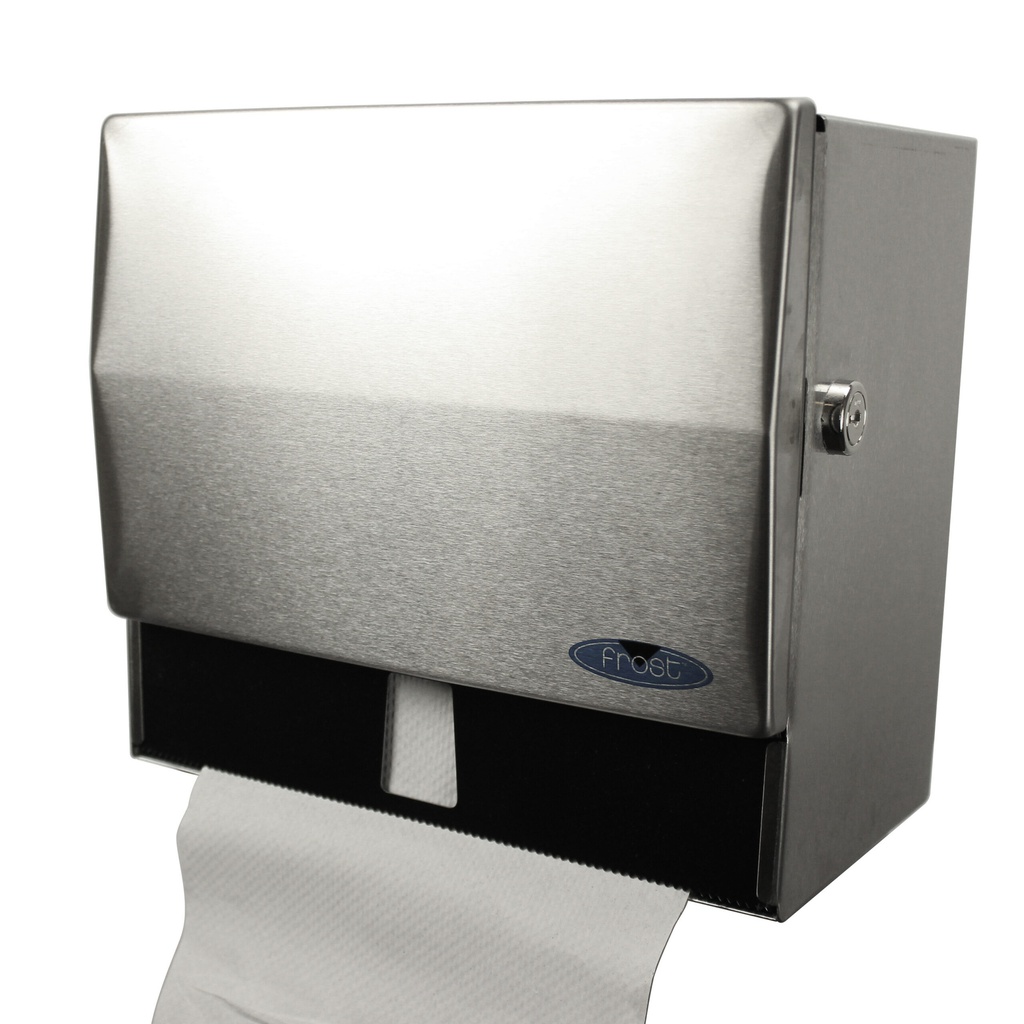 Universal hand paper dispenser with lock stainless steel