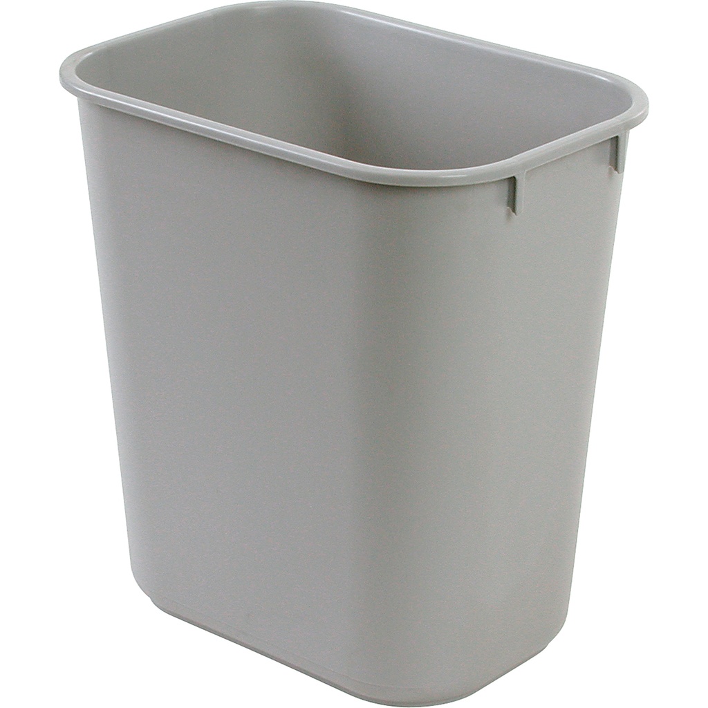 Plastic wastebasket 28qt gray