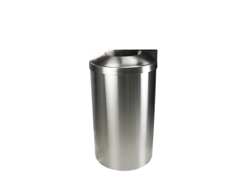 Wall mounted receptacle 62L stainless steel
