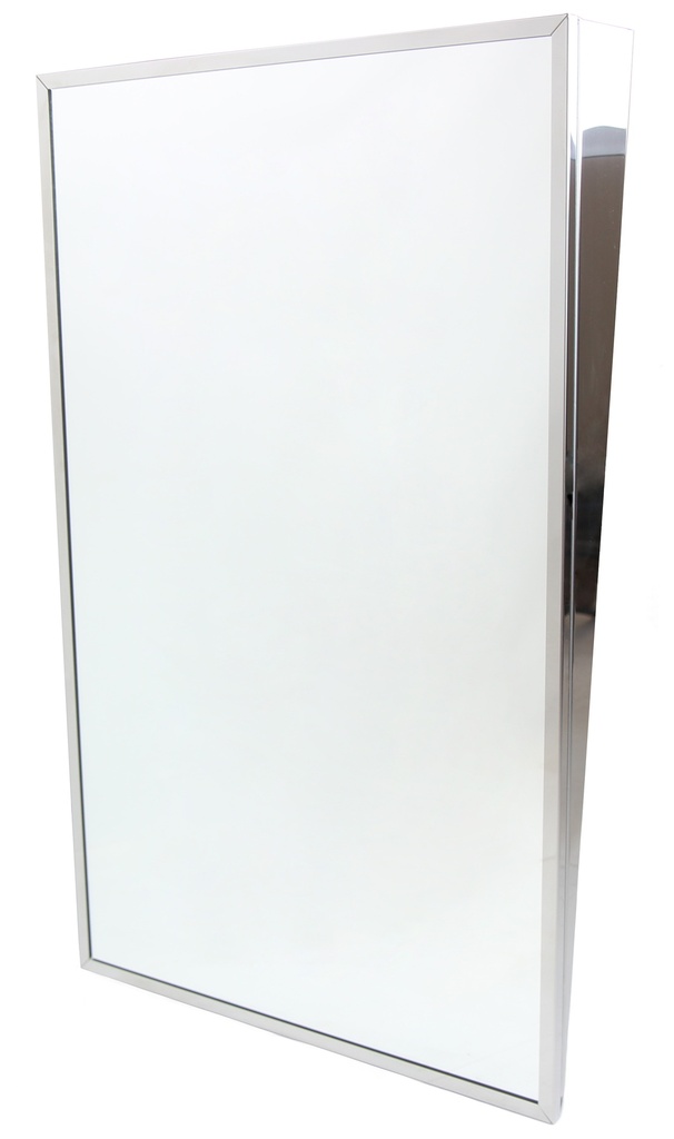 Miroir à inclinaison fixe 24"x36" cadre en acier inoxydable