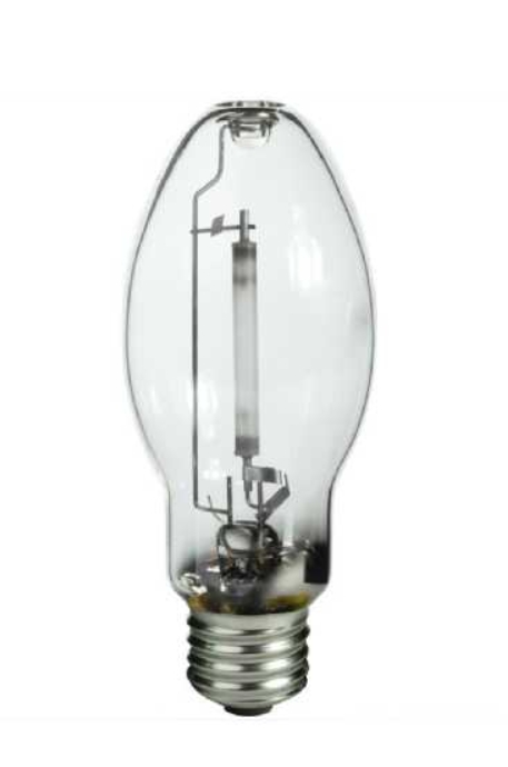  35 watt, clear high pressure sodium lamp, medium base.