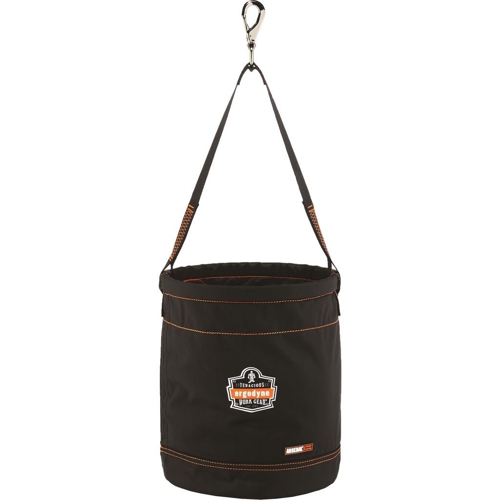 Arsenal® 5970 Swiveling Hook Hoist Bucket, Nylon, 12.5" Dia. x 15" H, 100 lbs. Load Rating