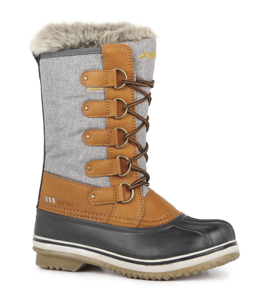 Carolyn, Bottes d'hiver 12'' pour femme. Feutre amovible  (Tan)