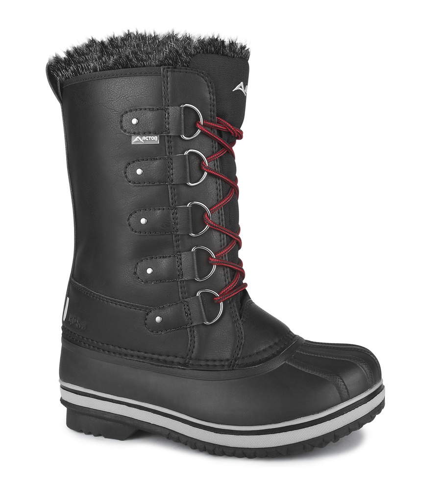 Carolyn, Bottes d'hiver 12'' pour femme. Feutre amovible (Noir)