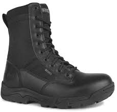 10-4 , Bottes tactiques 8" ultra légères en cuir et  en nylon (Noir)