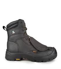 Alloy,  8'' Work Boots with External Metguard ,  Vibram TC4+ (Black)