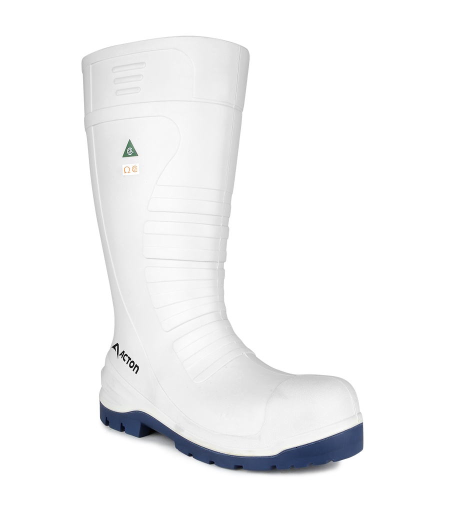 All terrain,  15'' pu agrifood work boots, csa esr (White)