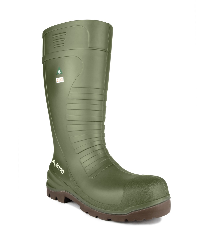 All terrain, 15'' waterproof pu work boots (Green)