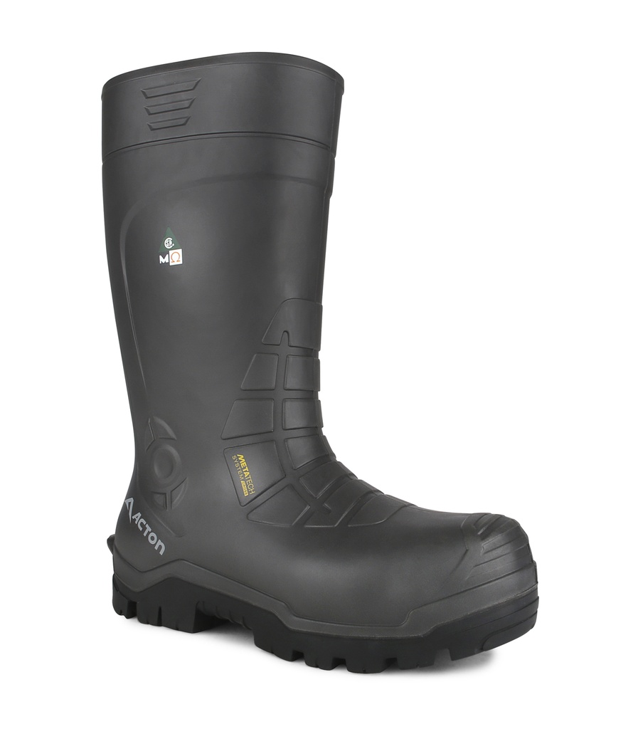 All weather, 15'' insulated work boots. Metguard protection (Dark Gray )