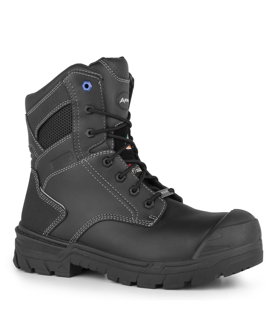 G3t,  8" leather work boots with waterproof membrane (Black)