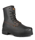 Metpro,  8" Leather Work Boots. Metguard Protection (Black)