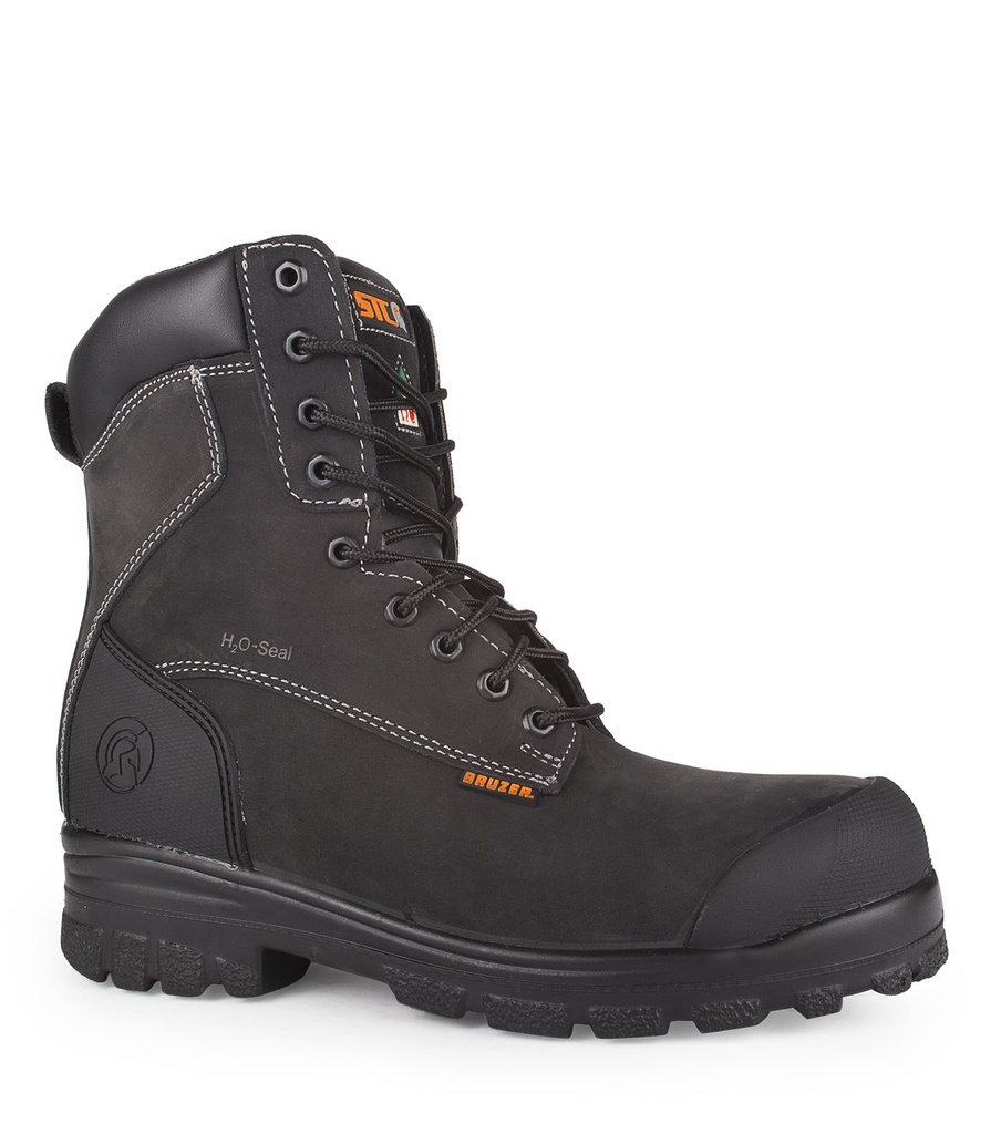 Master, 8" Nubuck Leather Work Boots (Black)