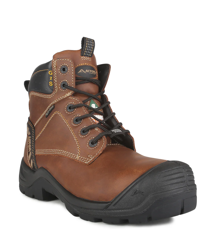 G2S,  Bottes de travail 6" CSA et ESR. Sans métal (Brun)