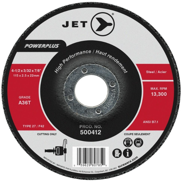 4-1/2-X-3/32-X-7/8-A36T-POWERPLUS-T27-POUR-LE-TRONCONNAGE