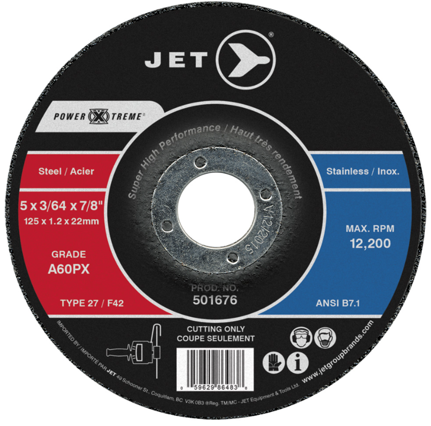 5-X-3/64-X-7/8"-A60PX-POWER-XTREME-T27-MEULE-A-TRONCONNER