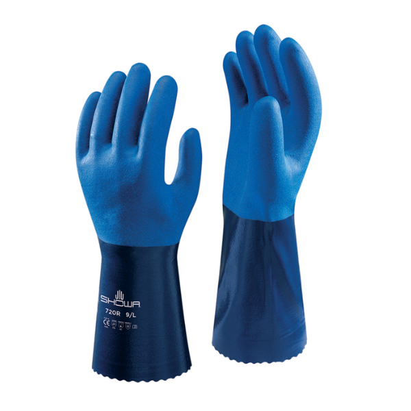 ATLAS 720 GANTS DE 12" COMPLETEMENT ENDUITS DE NITRILE T10 /PR