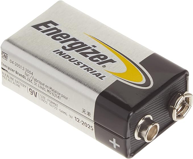 Batteries alcalines 9V Energizer Industrial 12/Bte