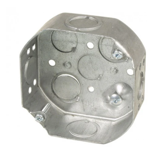 BOITE OCTOGONALE DE 4" X 1-1/2" PRO A/ DEBOUCHURES
