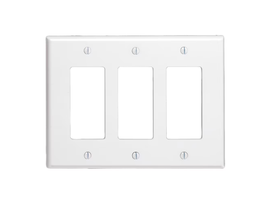 DECORA PLUS PLAQUE MURAL 3-GROUPES BLANC