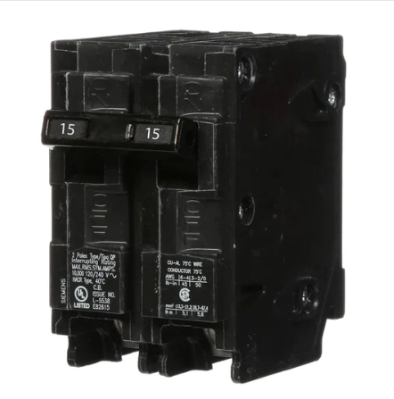 DISJONCTEUR 2 POLES 15A 240V CLIP-ON