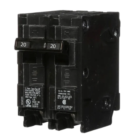 DISJONCTEUR 2 POLES 20A 240V CLIP-ON