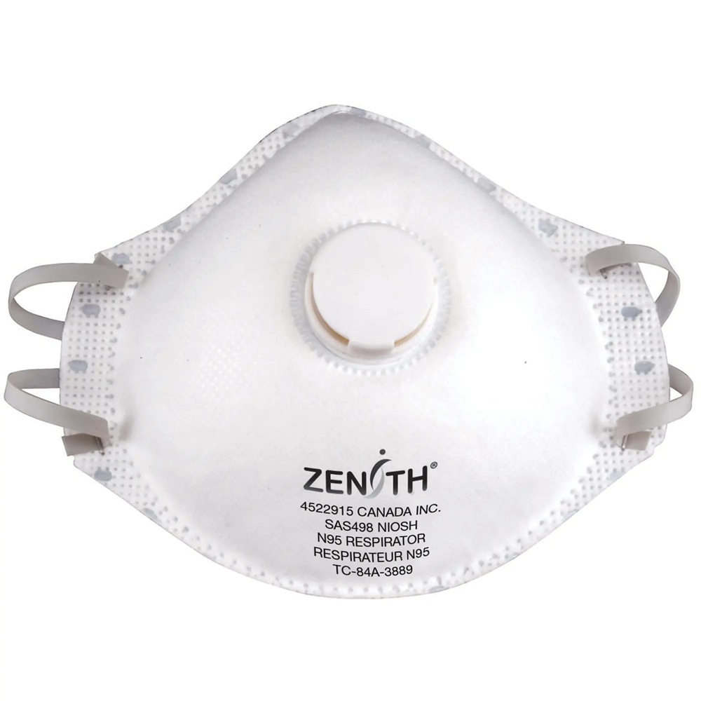 Respirateur contre les particules N95 avec soupape 12/Bte