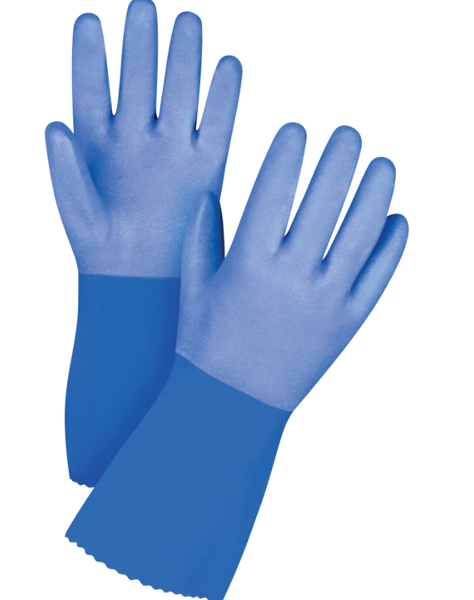 GANTELETS DE 12" EN PVC ULTRA FLEXIBLE BLEU T09 /PR