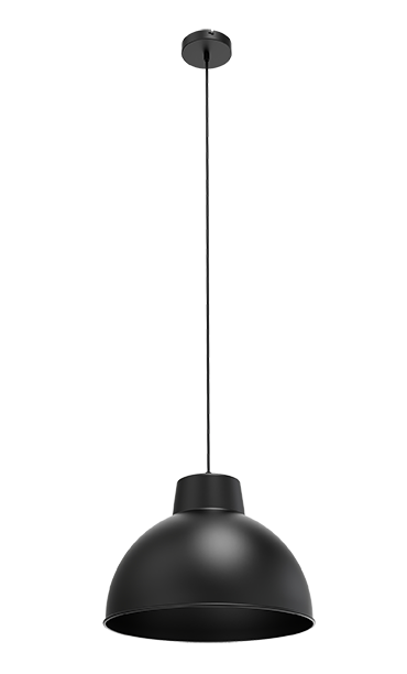 Pendant mount island light round 16" dia. x 11-7/32" H E26 black