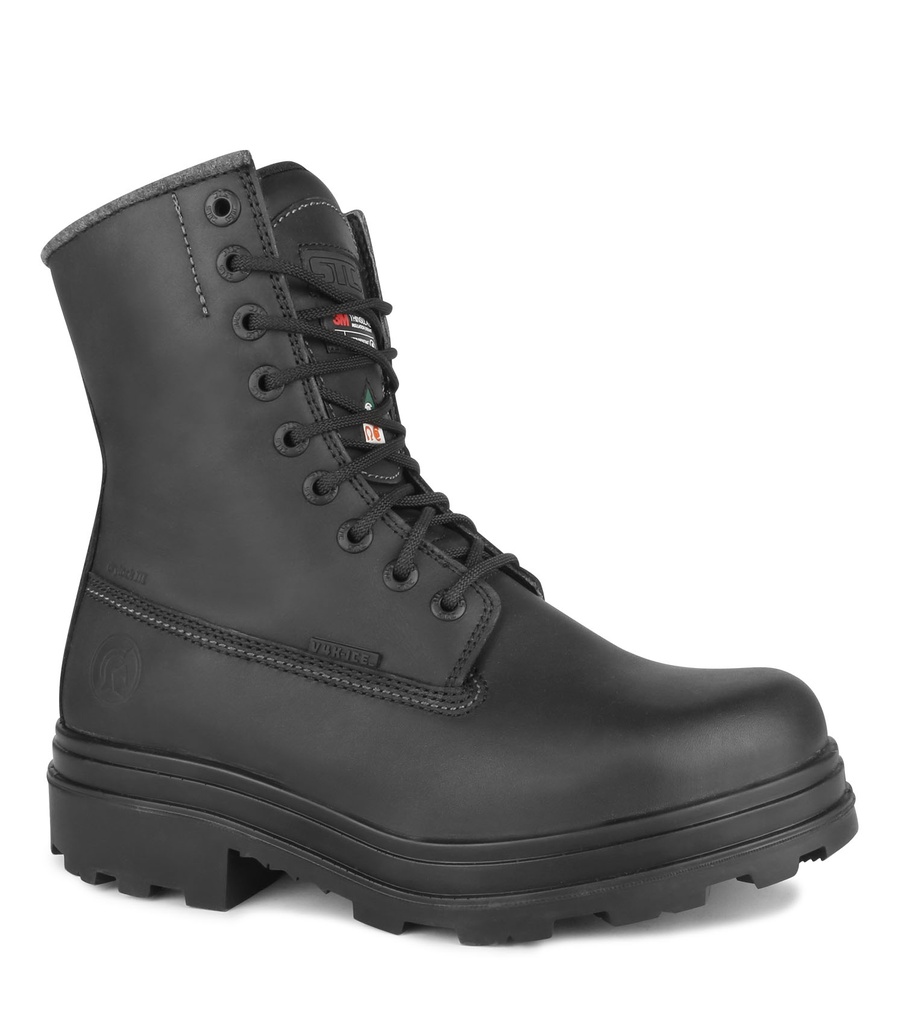 Blitz-Ice,  8" Insulated Work Boots  Vibram Artic Grip Pro (Black)