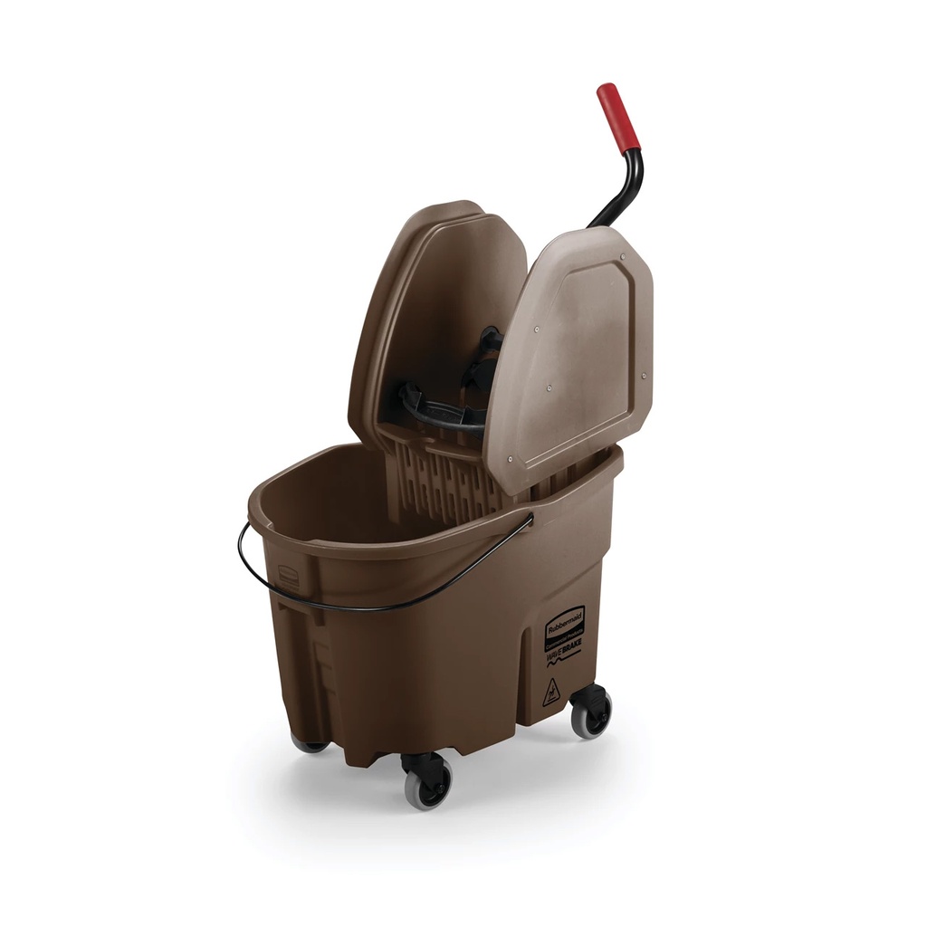 WaveBrake 2.0 Downpress wringer and 35qt bucket combo brown