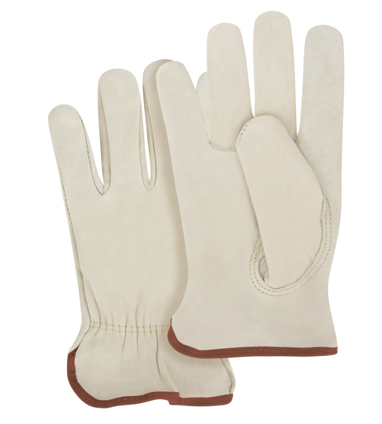 Gants pour conducteurs à ajustement serré, Paume en Cuir fleur de vache, T. 09 / Large / Grand