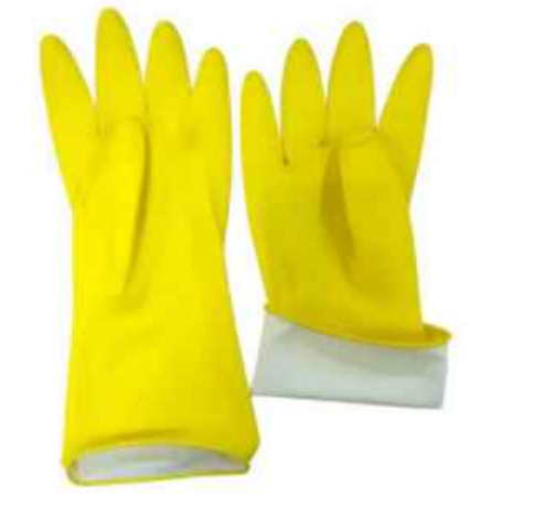 GANTS DE LATEX JAUNE A/ DOUBLURE OUATEE X-LARGE /PR