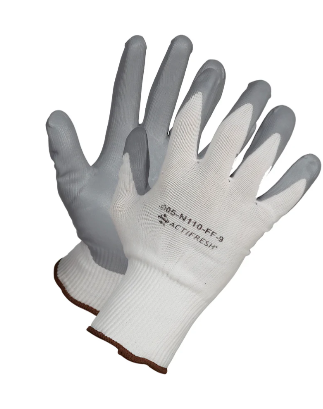 GANTS DE NYLON GRIS PAUME MOUSSE DE NITRILE T 09/ L