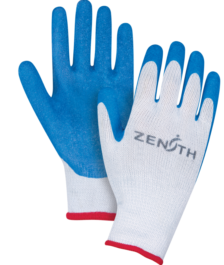 GANTS DE TRICOT POLY/COTON PAUME ENDUITE DE LATEX T07 /PR