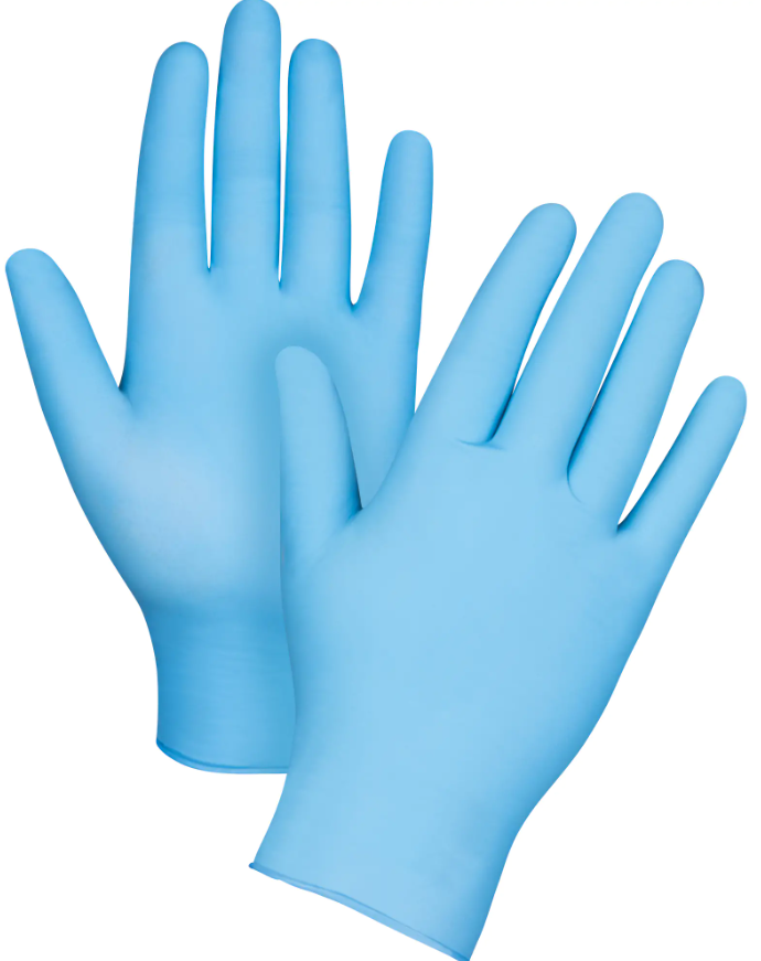 GANTS JETABLES EN NITRILE POUDRES MOYEN 100/BTE